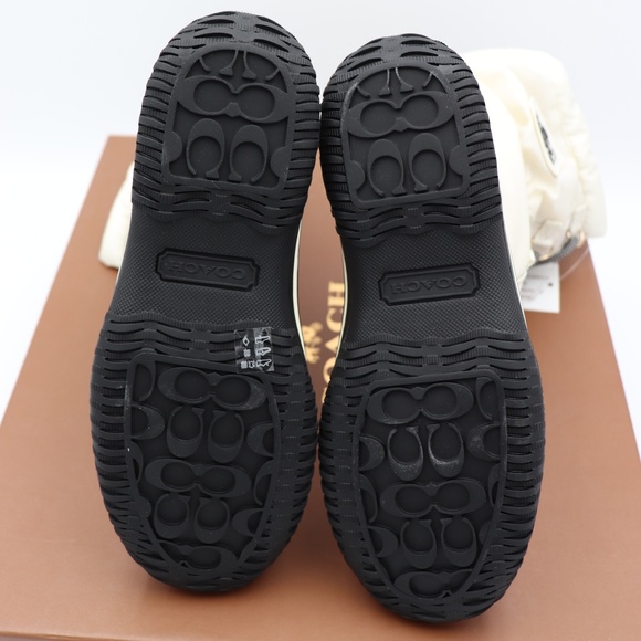 Coach Sage White Lace-Up Cold Weather Winter Boots - Picture 6 of 8